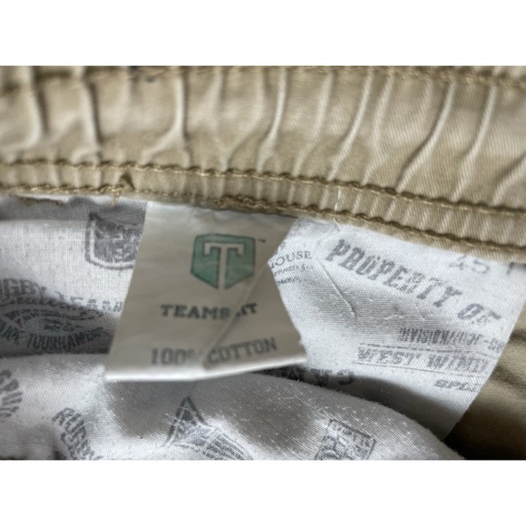 Teamspirit Men's Comfy Casual Pull On Shorts Khaki Size Large 100% Cotton Preppy - Picture 9 of 11